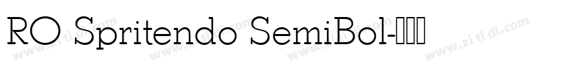 RO Spritendo SemiBol字体转换